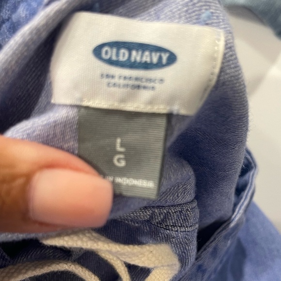 Old Navy Light Blue Lace-Up Tunic Dress - Size L - Picture 4 of 4